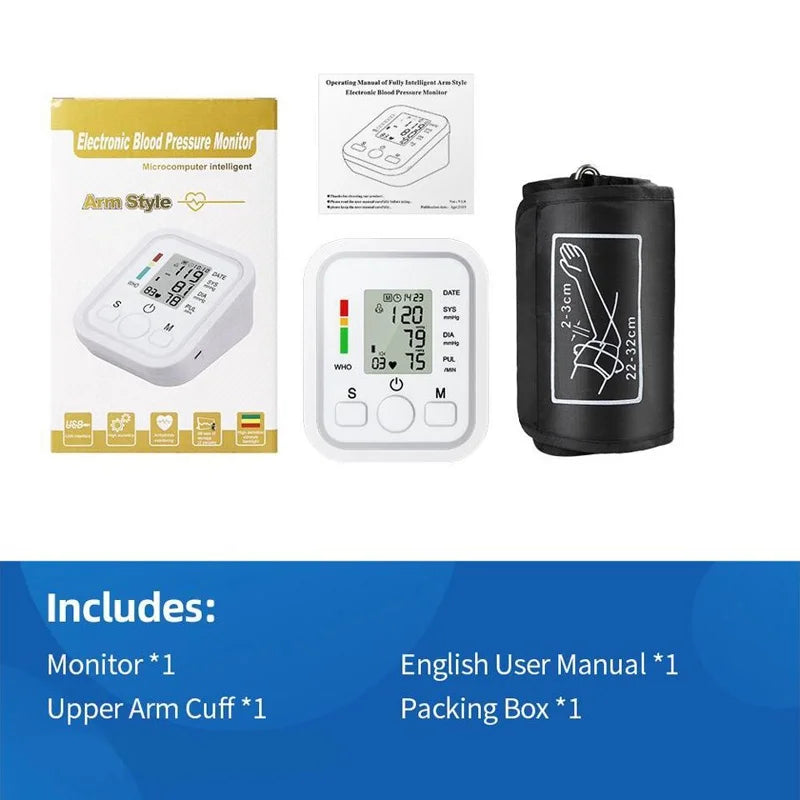 Automatic Tonometer Arm Blood Pressure Monitor