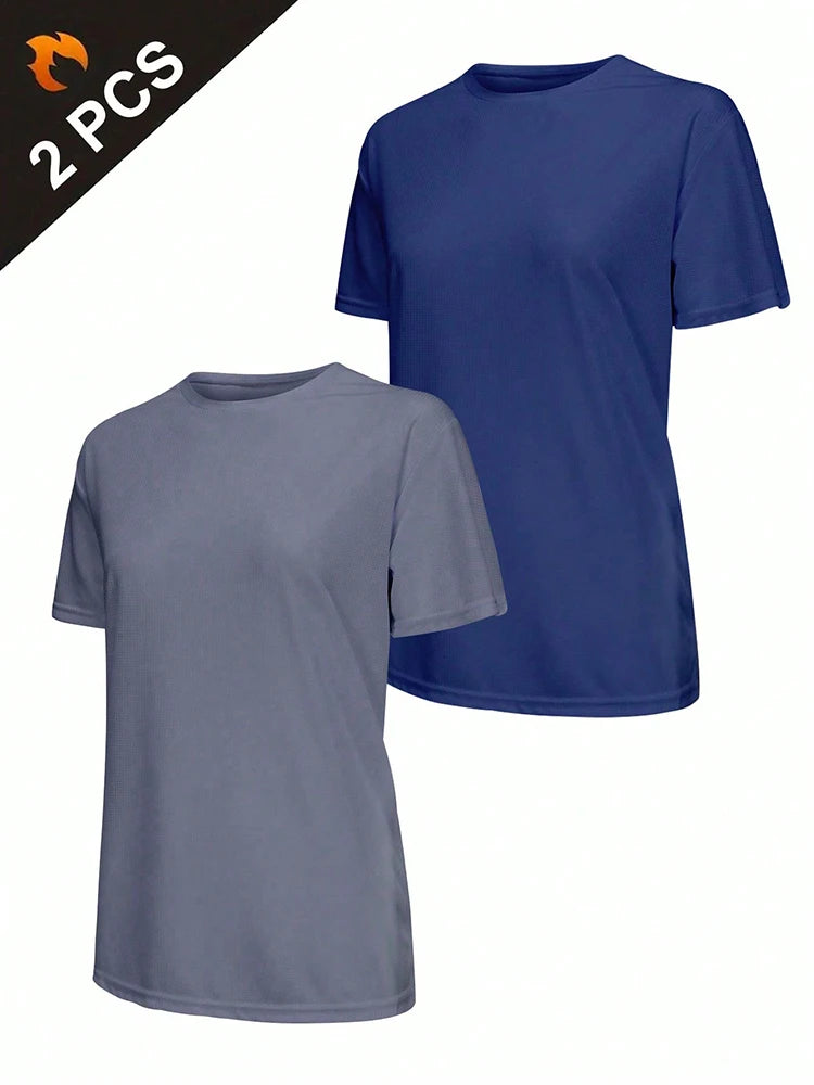 2Pcs Women's Quick Dry Sport T-Shirts