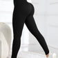 High Waisted Seamless Ribbed Yoga Leggings