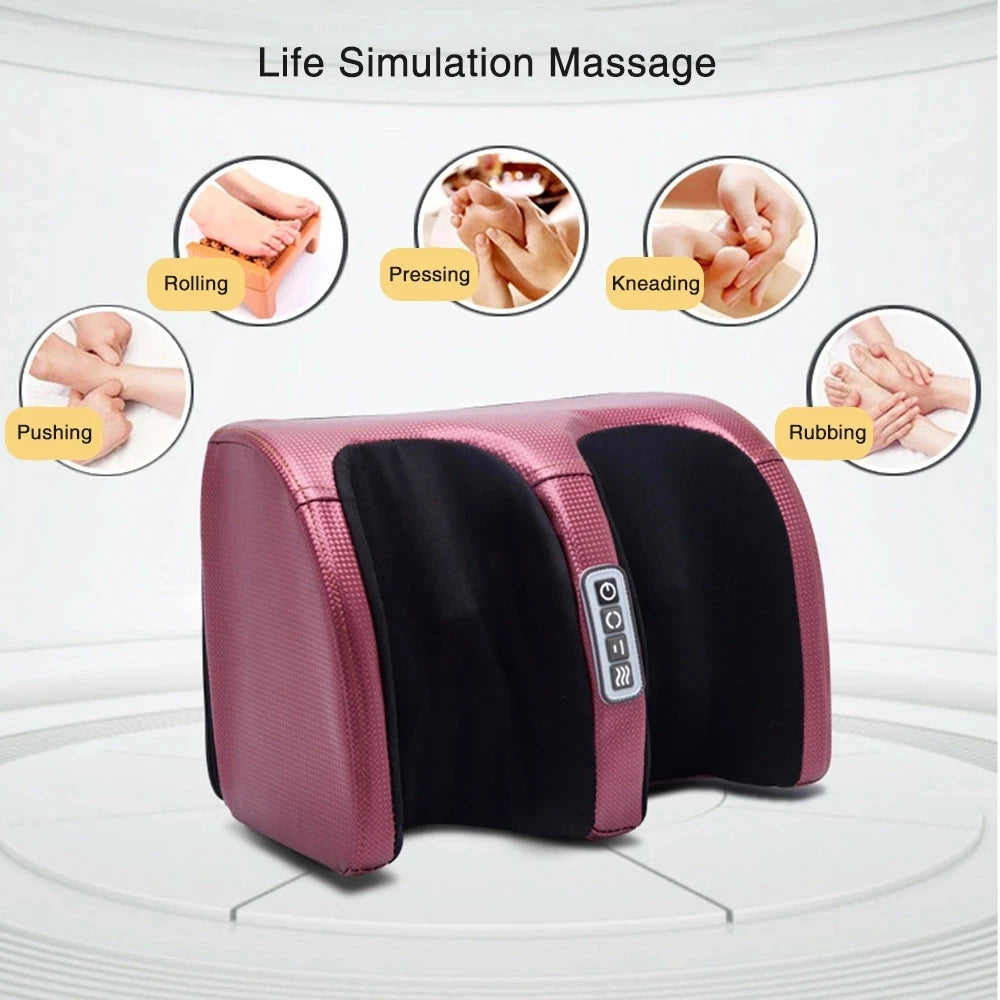 Electric Foot Massager with Shiatsu Kneading & Heated Roller