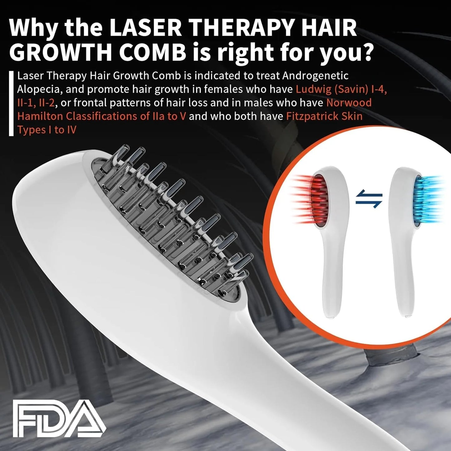 Laser Hair Growth Comb – Anti-Hair Loss Therapy