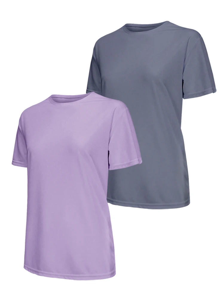 2Pcs Women's Quick Dry Sport T-Shirts