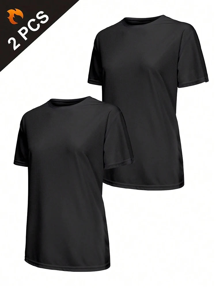 2Pcs Women's Quick Dry Sport T-Shirts