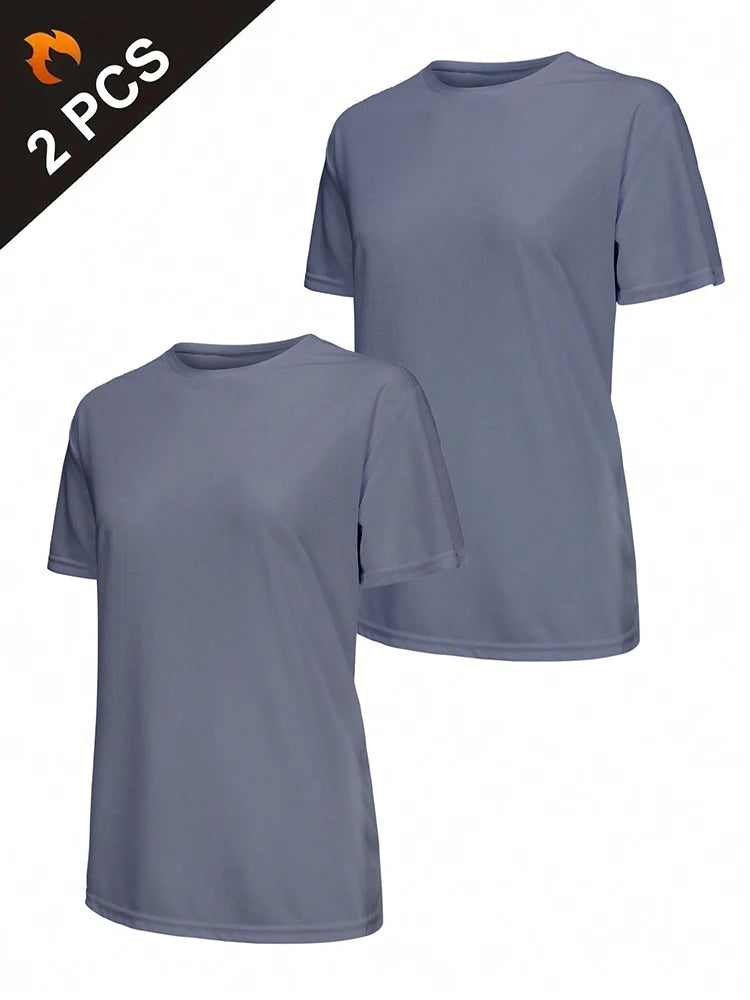 2Pcs Women's Quick Dry Sport T-Shirts