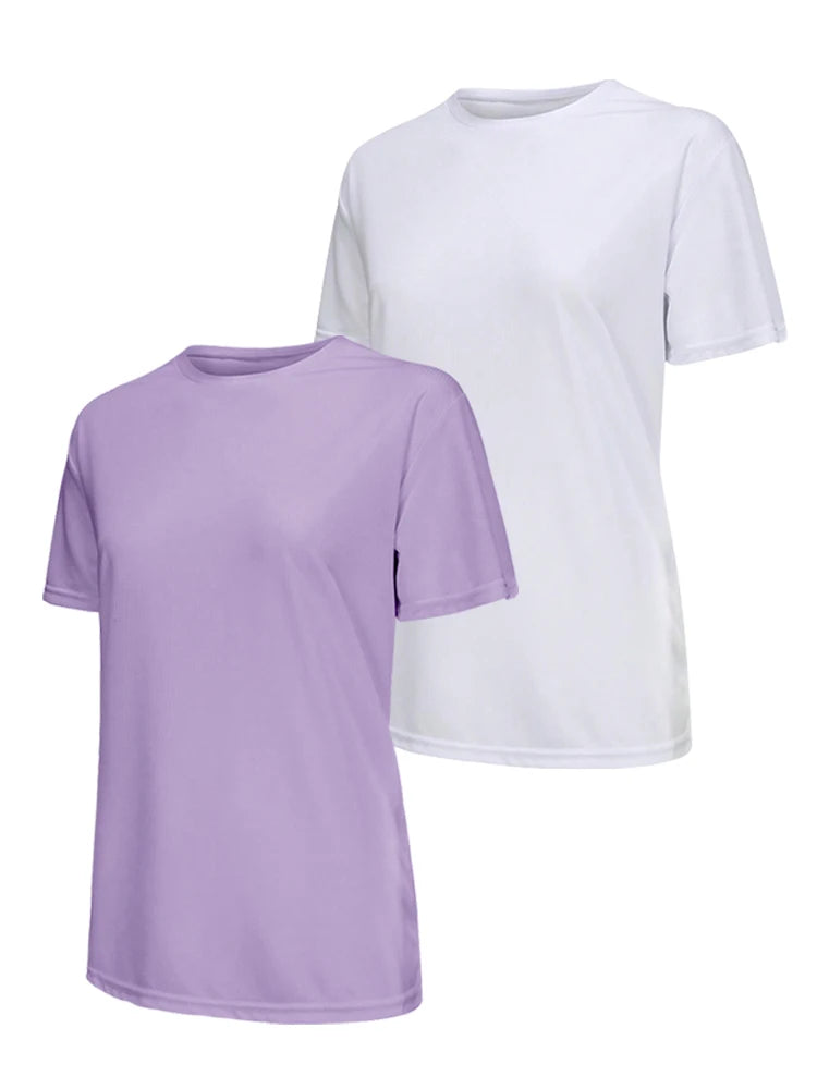 2Pcs Women's Quick Dry Sport T-Shirts