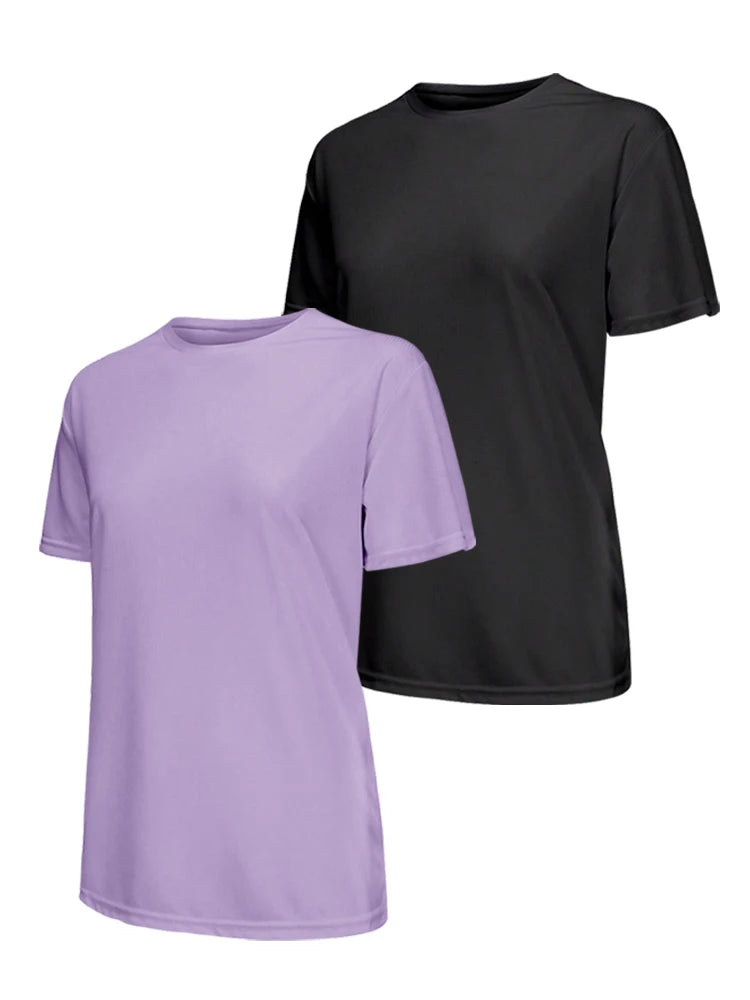 2Pcs Women's Quick Dry Sport T-Shirts