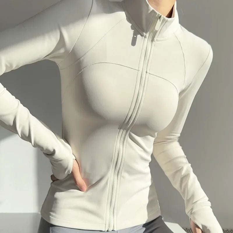 Women Zip Fitness Long Sleeve Sports Jacket