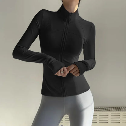 Women Zip Fitness Long Sleeve Sports Jacket