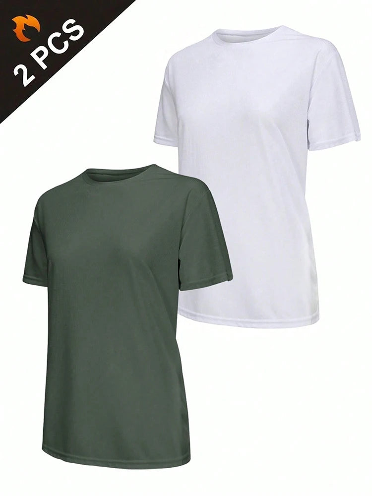 2Pcs Women's Quick Dry Sport T-Shirts