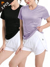 2Pcs Women's Quick Dry Sport T-Shirts